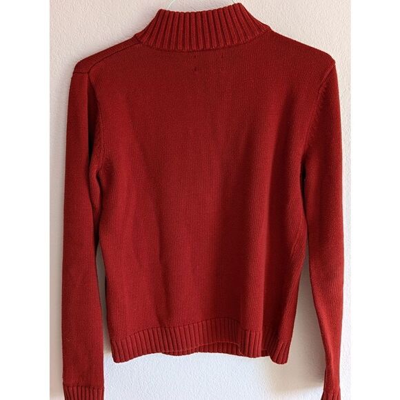 American Living size small, red quarter zip sweater - Picture 3 of 3